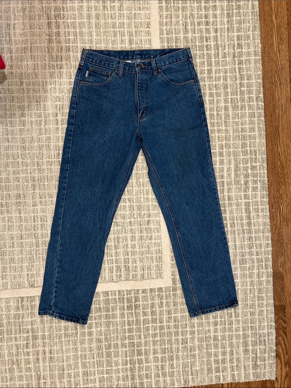 Traditional fit Carhartt Men's Dark Blue Denim Jeans